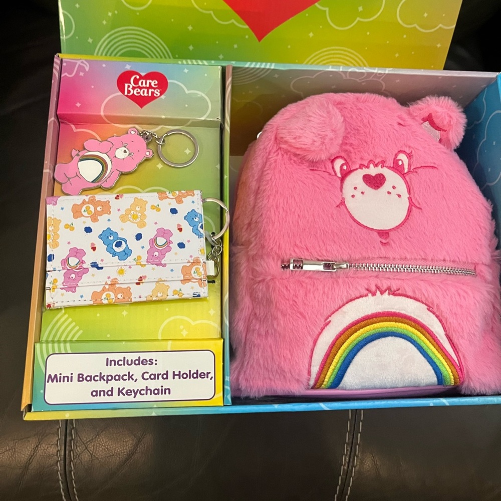 Care Bears Pink Mini Backpack Set